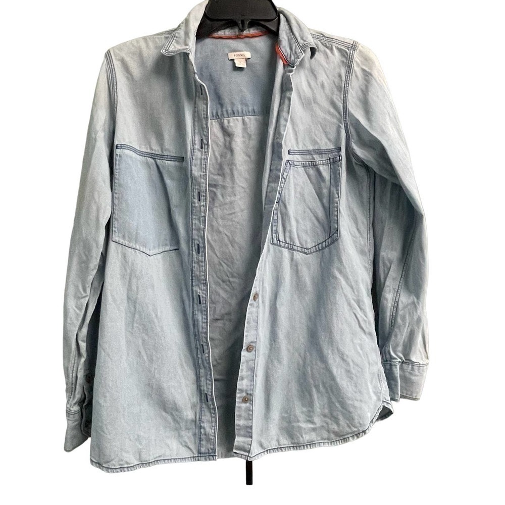 Fossil Chambray Shirt Size Small